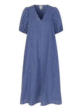 Baum Und Pferdgarten Awa Blue Polka Dot Midi Dress
